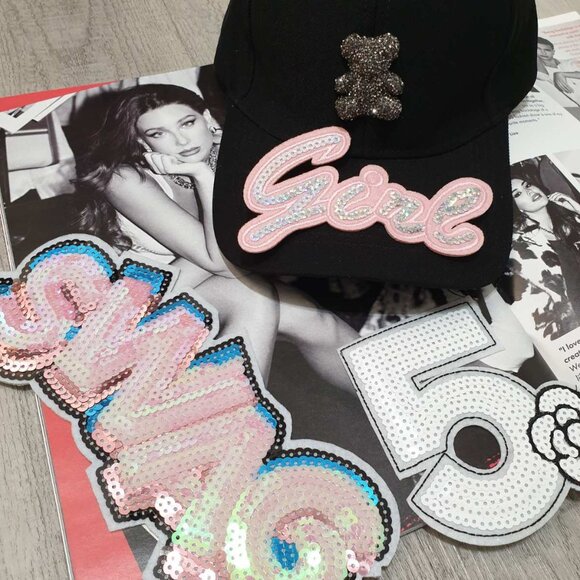 Black Women Baseball Hat Cap Teddy Bear Fashion Trendy Casual Formal Accessory - Picture 2 of 5